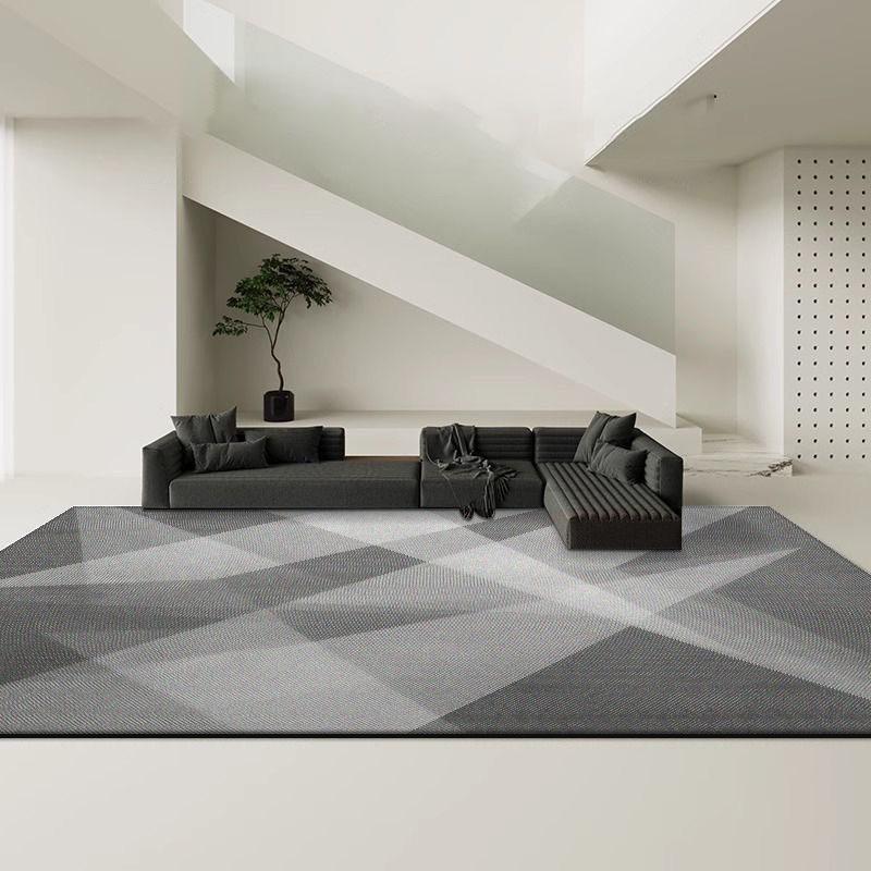 Simple Style Geometric Carpet Living Room Modern Decoration Large Area Non-slip Rugs Bedroom Bedside Tatami Soft Mat Washable