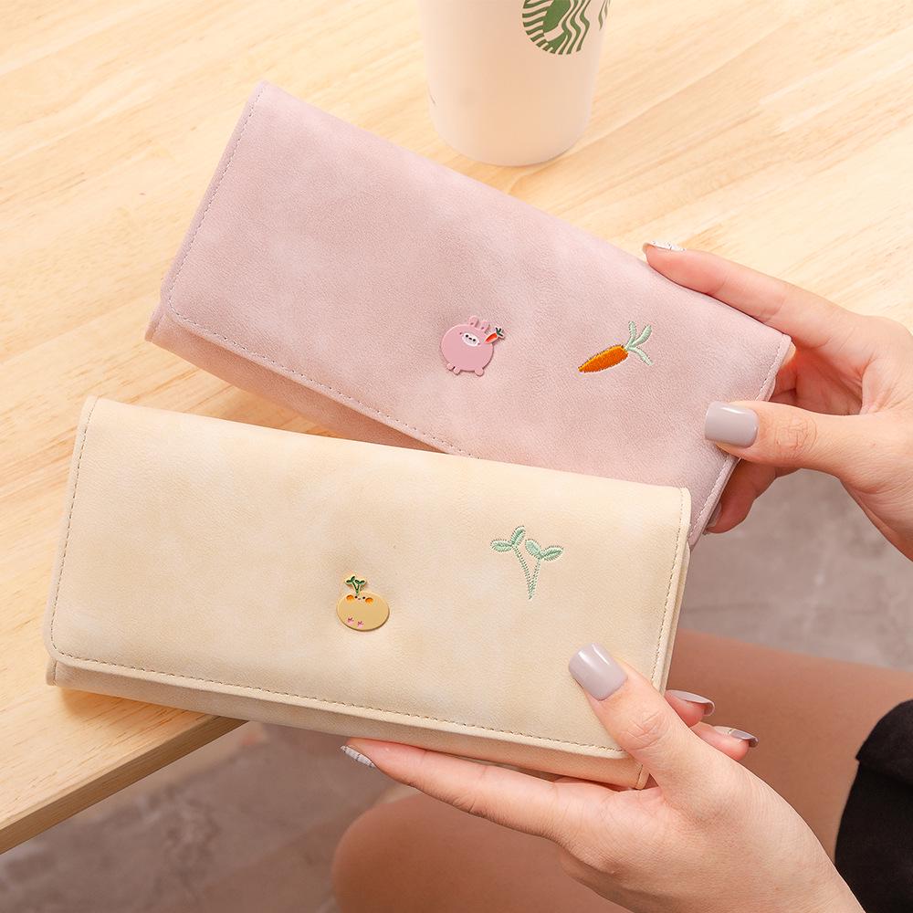Women's Trendy Korean Style 2025 Wallet - Cute, Simple, Fresh, and Student-Friendly Folding Money Clip