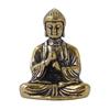 Mini Antique Style Shakyamuni Buddha Brass Statue - Small, Portable Desktop Ornament