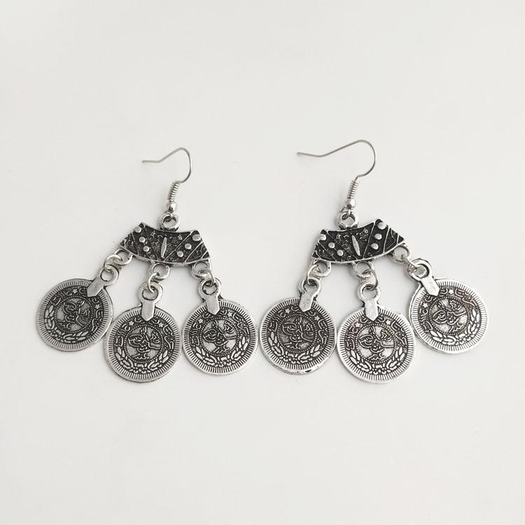 European & American Retro Punk Coin Stud Earrings - Fashion Jewelry for Women