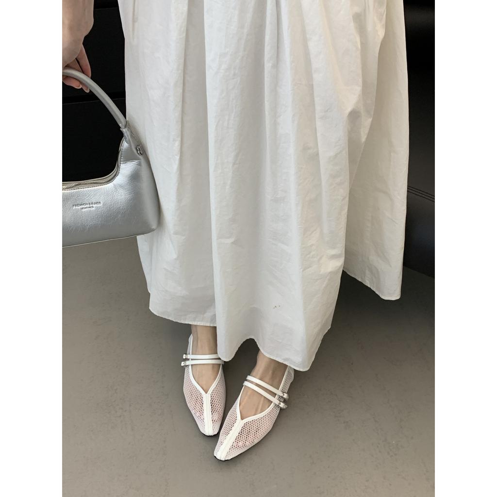 Fashion Shoes Woman 2025 Square Toe Ballet Flats Female Footwear New Ballerinas Dress Summer Mary Janes Shoes Woman Flats Square Toe Dre