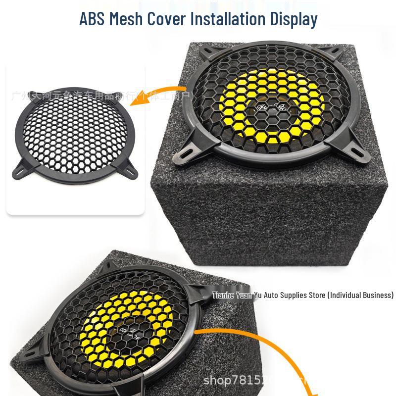 Car Speaker Dustproof Plastic Mesh Grille Cover - Sizes: 2, 3, 4, 5, 6.5, 8, 10 inches
