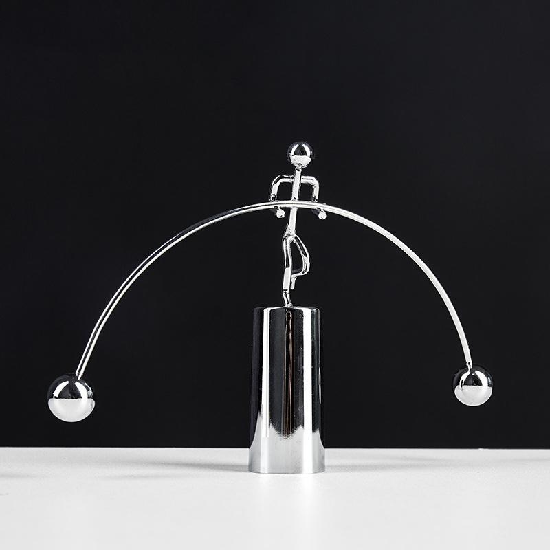 

Mini Steel Balance Weightlifter: Stress-Relief Desk Toy & Educational Science Decor