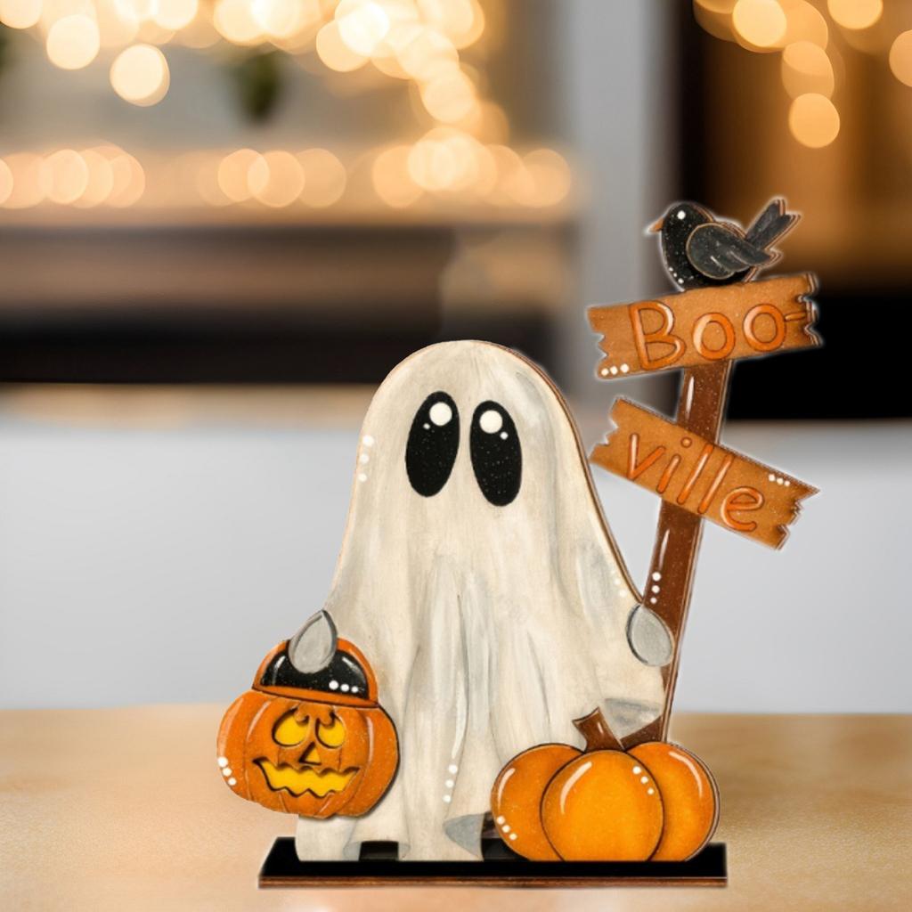 Halloween Ghosts Shelves Ghosts Home Decor Wooden Crafts Ornament