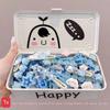 Pink 50-Piece Cute Hair Clip Set: Sweet Girly Japanese Cartoon Bangs Accessories