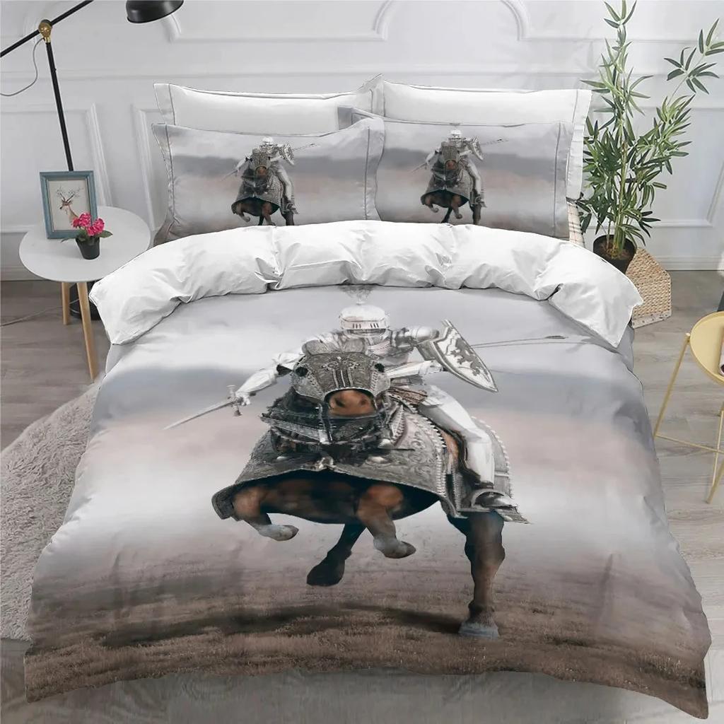 3D Print Holy Knights Bedding Set Boys Girls Twin Queen King Size Duvet Cover Pillowcase Bed Boys Adult Home Textileextile
