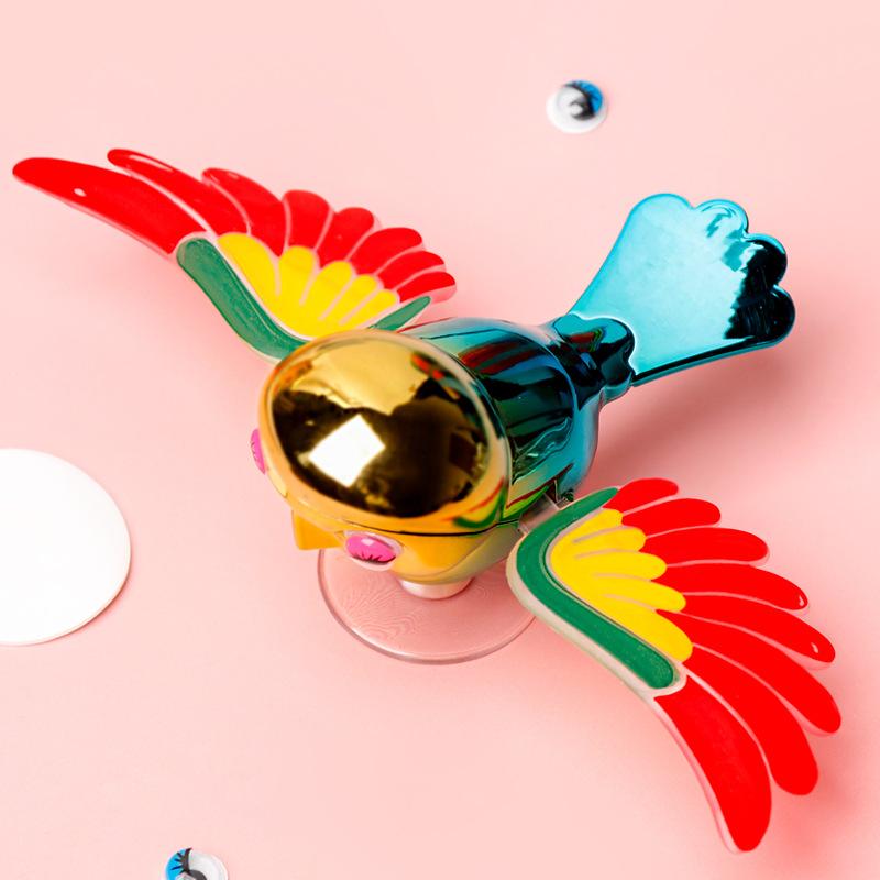 1/2 Pcs Car Flying Bird Ornament With Automatic Moving Wings Bright Colorful Design For Exterior Car Decoration Road Trips
