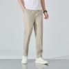 Men's Ice Silk Breathable Straight Leg Pants for Summer High Elasticity Sporty Loose and Casual Men's Pants