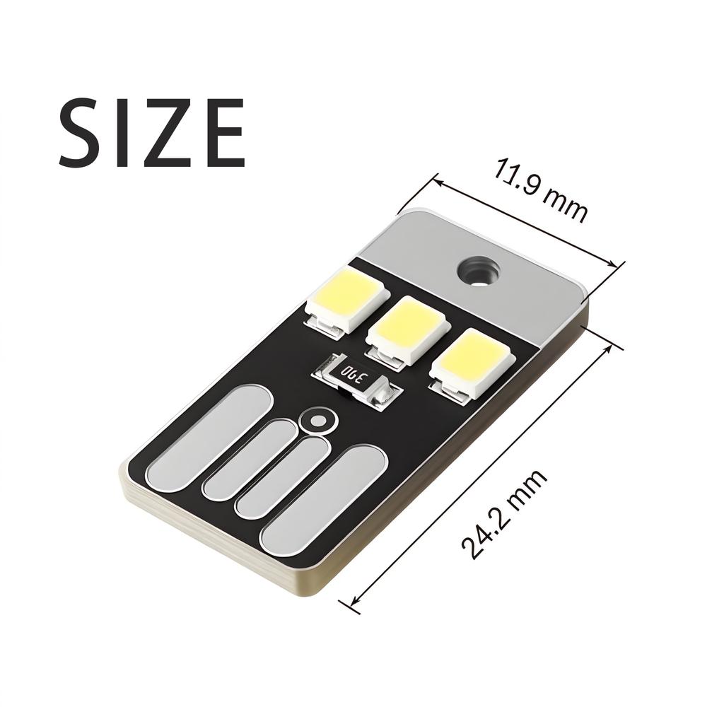 20 Pack USB Mini LED Book Light 5V 0.2W 2835 SMD White Light Night Lamp for Power Bank Laptop Computer Reading Use Portable Light