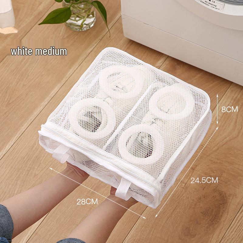 Shoe Protector Wash Bag, Anti-Deformation Mesh for Household Use, Hangable Drying
