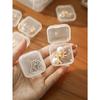 10pcs Transparent Plastic Portable False Eyelash Storage Box, Multipurpose Jewelry Earrings Studs Necklace Organizer, Dustproof Jewelry Display Case