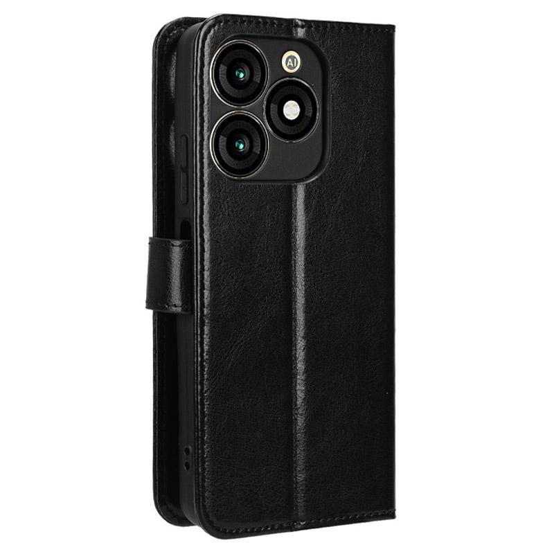 For itel A70 A665L Case Crazy Horse Texture Leather Wallet Stand Magnetic Clasp Mobile Phone Cover