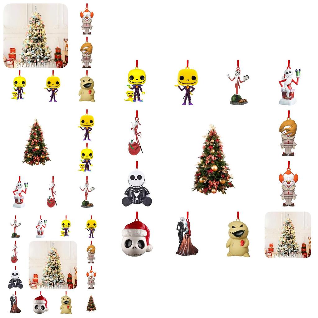 Unique Acrylic Christmas Ornaments With Nightmare Before Christmas Theme For Holiday Decor