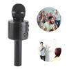 Wireless Microphone, Portable 4-in-1 Multifunctional BT Karaoke Microphone for Home Karaoke System, Home KTV Party Car (Black)