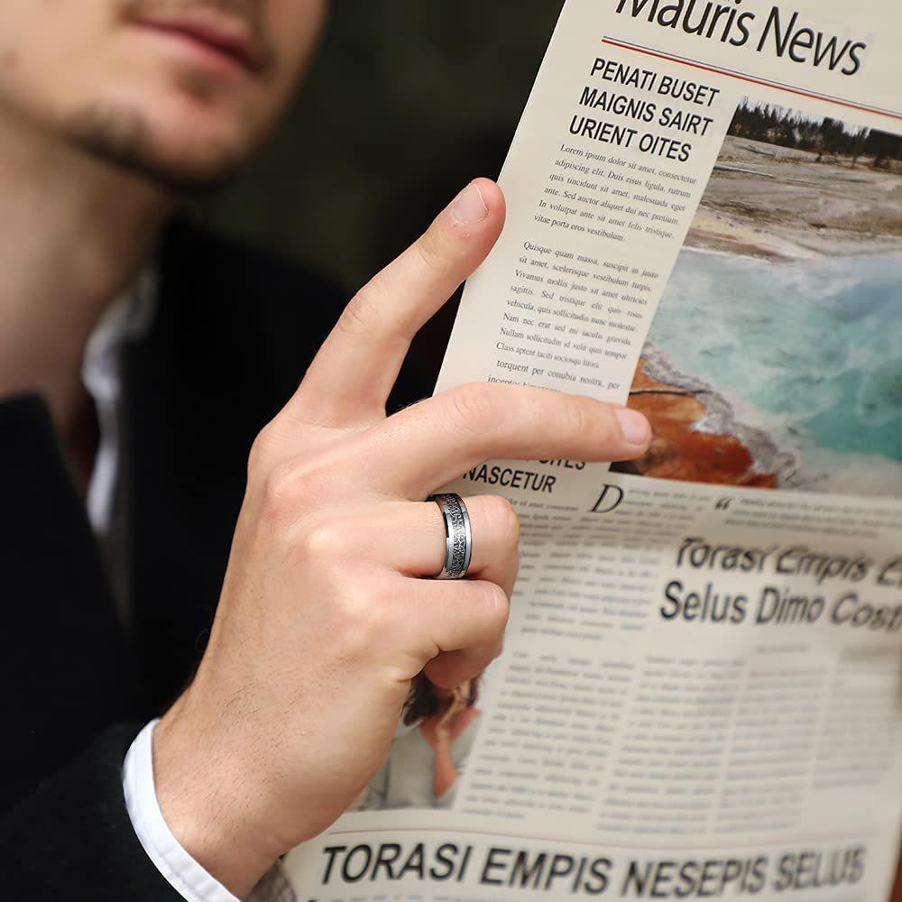 Acheter Bijoux pour hommes 8mm bague en acier titane pour hommes