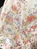 Monet Garden Floral Print Midi Skirt: French A-line Beach Style, Spring/Summer 2026 Collection