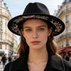 Elegant Round Top Bucket Hat With Bohemian Print And Wide Brims Music Festival Hat Fashion Acessory For Photo Props