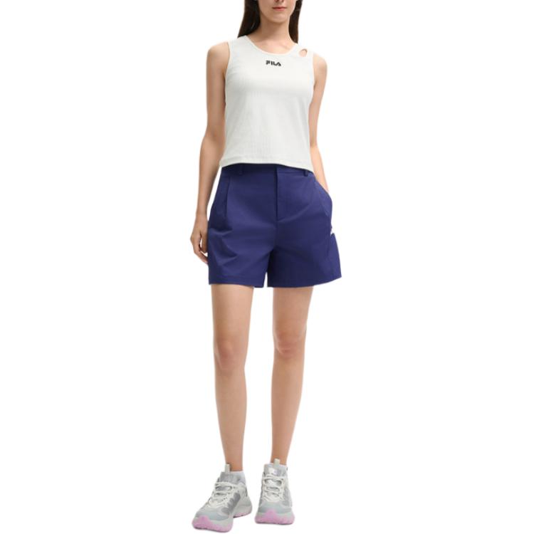 Fila Heritage SS25 Fashion Comfortable Simple Three-Quarter Casual Shorts Women Shorts Lighthouse-Blue F11W528808F-BU