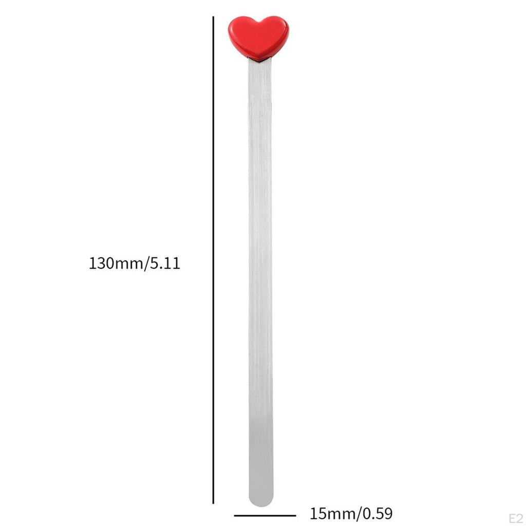 Heart Shaped Bookmark Reading Page Marker Book Separator Stainless Steel Decorative for Women