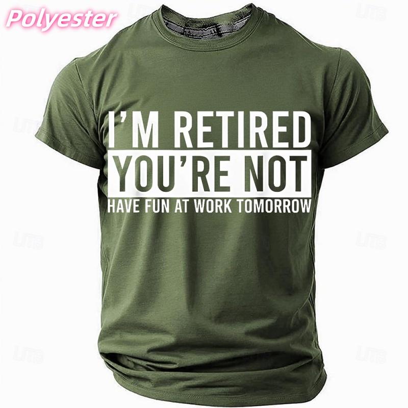 Humorous Text 3D Printed T-shirt Men s Fun Color Pattern Top Summer Casual Round Neck Short Sleeve Street Wear 5XL