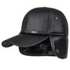 Mens Brand Winter Baseball Caps with Earflaps Warm Caps for Men Dad Hat Trucker Cap
