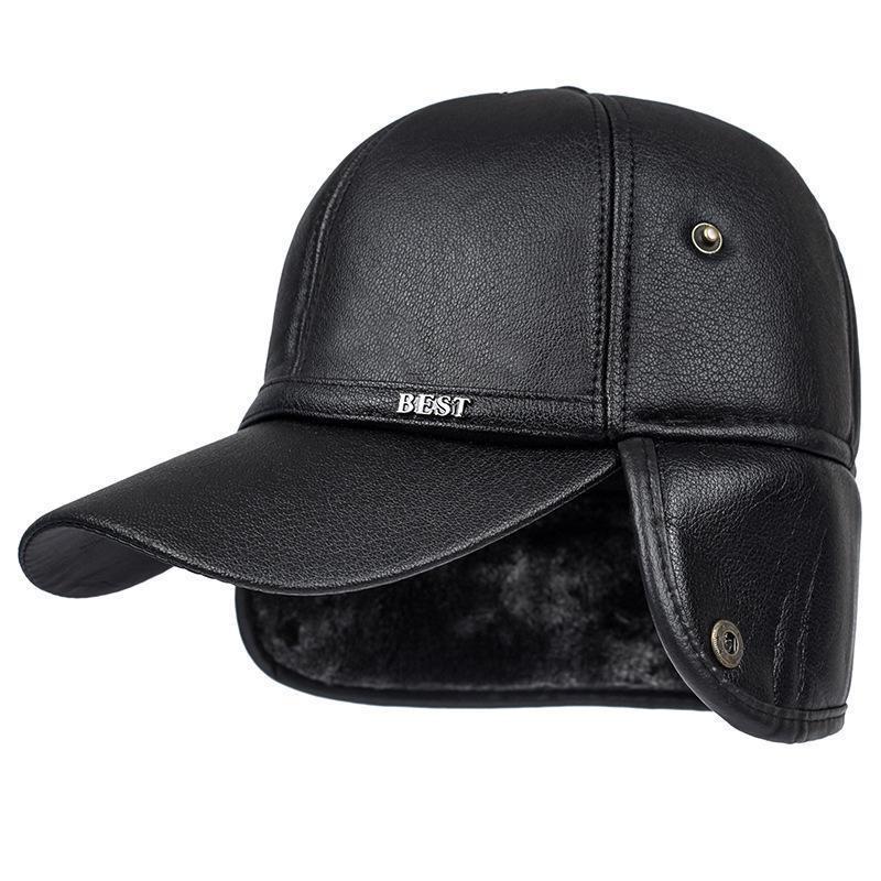 Mens Brand Winter Baseball Caps with Earflaps Warm Caps for Men Dad Hat Trucker Cap