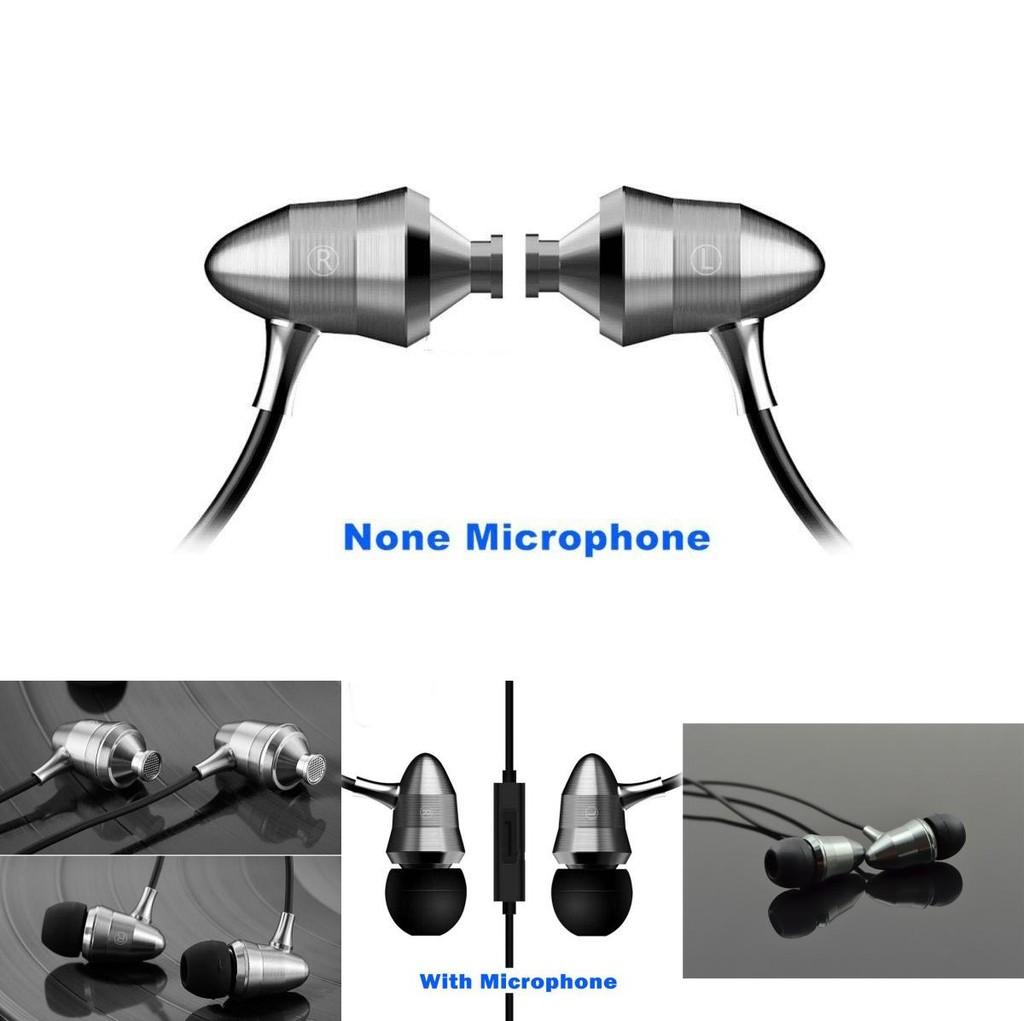 Silver Bullet Earphones Metal Deep Bass Wired Inear Headphones For Music Lovers