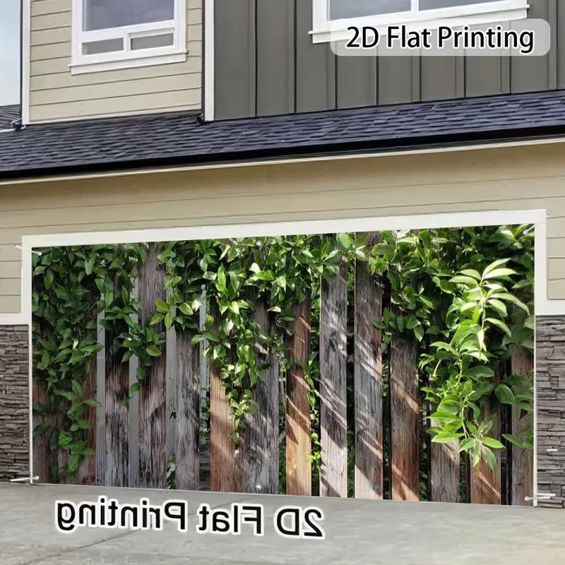 2D Cottage Green Creeper Vintage Wood Wall Garden Background