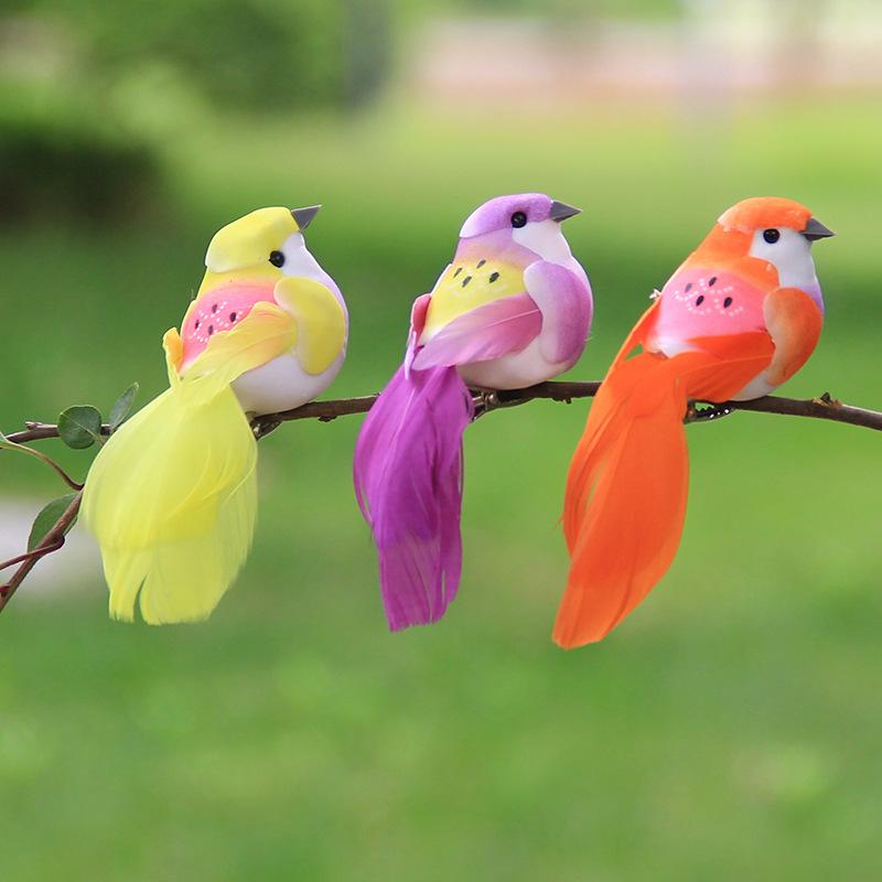 3D Fake Craft Birds Artificial Foam Feathers Birds Birthday Party Decorations Home Garden Wedding Decoration