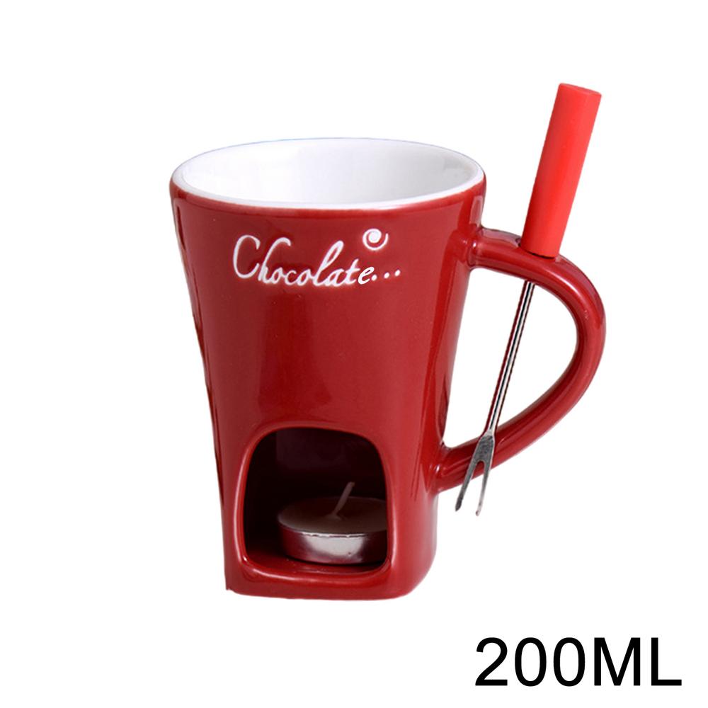 200ML Fondue Mug Chocolate Melting Cup Coffee Cup Butter Melt Pot for Dessert Home Anniversary Birthday Cooking Appliances