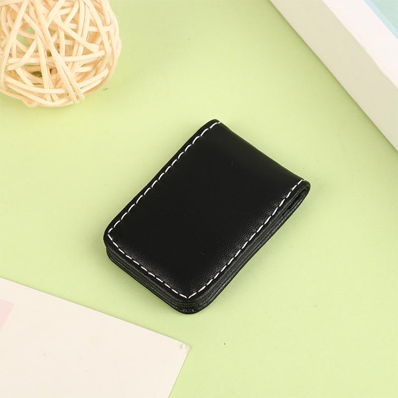 1Pc Money Clip Wallet Slim Men Women Vintage Strong Magnet Money Clip Cow Pu Leather Pocket Clamp Credit Card Cash Wallet