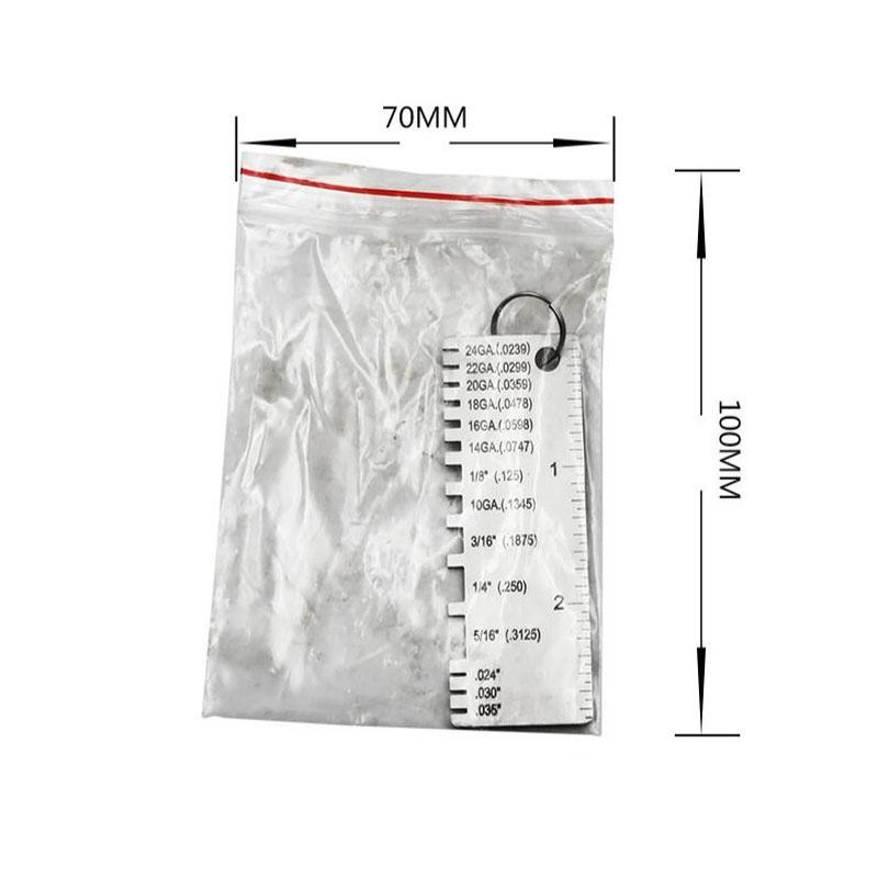 Metal Sheet Thickness Gauge Welding Gage Soldering Inspection Tools Stainless Steel Portable Welder Ruler Wire Gauge