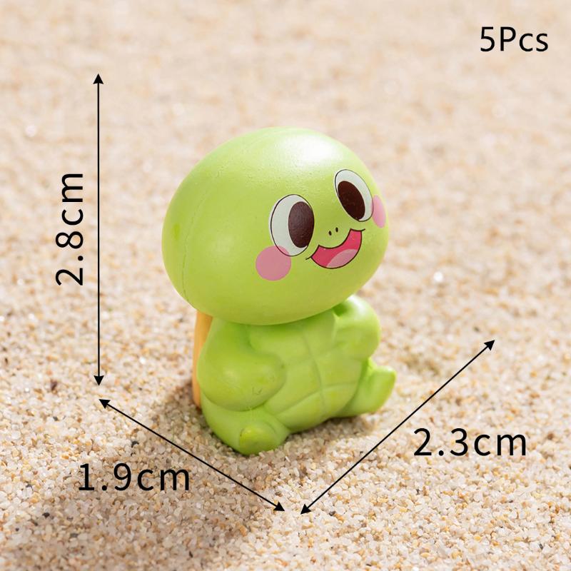 5/10Pcs Cute Mini Sea Animals Statue Aquarium Home Desktop Micro Landscape Resin Fish Tank Aquarium Decoration Accessories