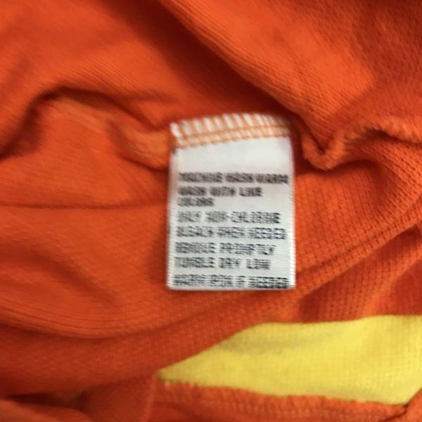 Polo Ralph Lauren Rugby Shirt Long Sleeve Men XL Orange Embroidered vintage(USED)