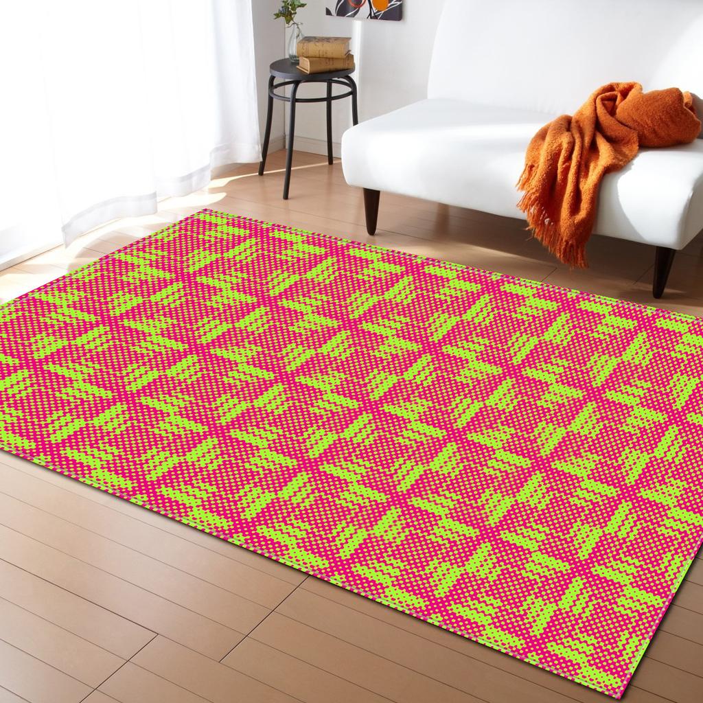 Creative Living Room Carpet Bedroom Dining Room Floor Mat Pattern Size