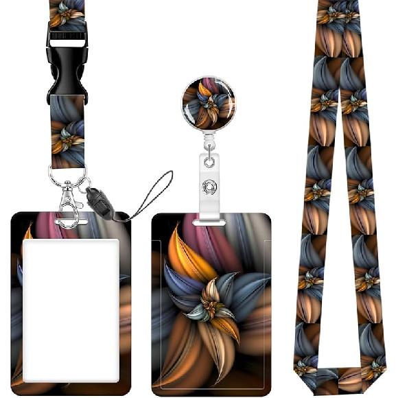 Badge Reels Retractable with Carabiner Reel Clip, ID Name Tag Work Badge Holder Belt Ferrule, Identity ID Badge Holder Cover Case for Office Work