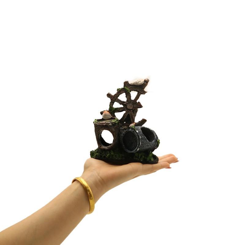 Fish Tank Decoration Flocking Resin Crafts Ornaments