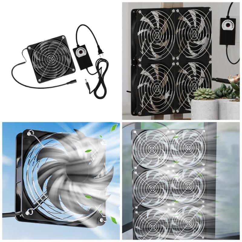 Universal 12V Adjustable Speed Router Cooling Fan for Weak Current Box Servers Perfect for Efficient Heat Dissipation