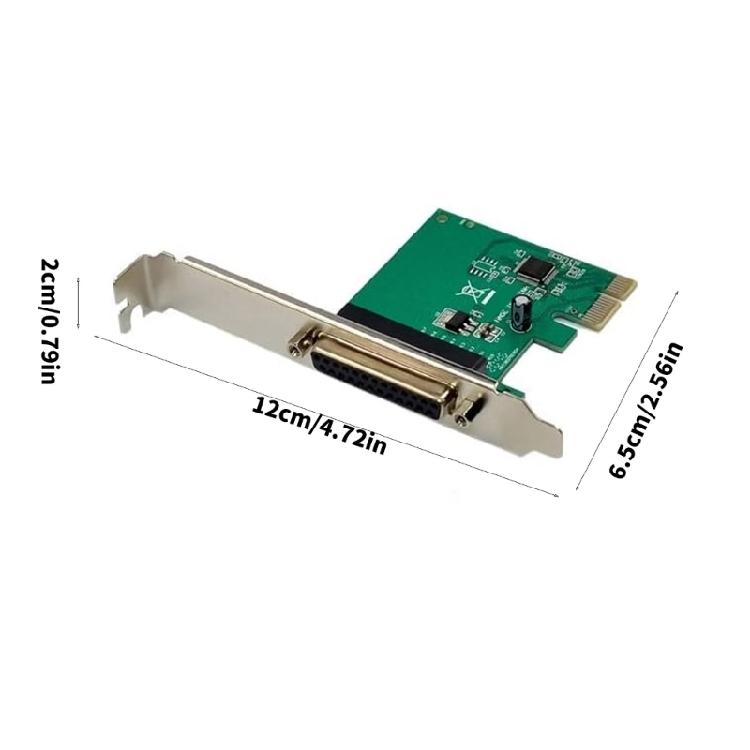 Parallel Port PCIe Expansion Card Data Transfer PCIE to DB25 Printer Adapter PCIe Adapter with Low Profile Bracket