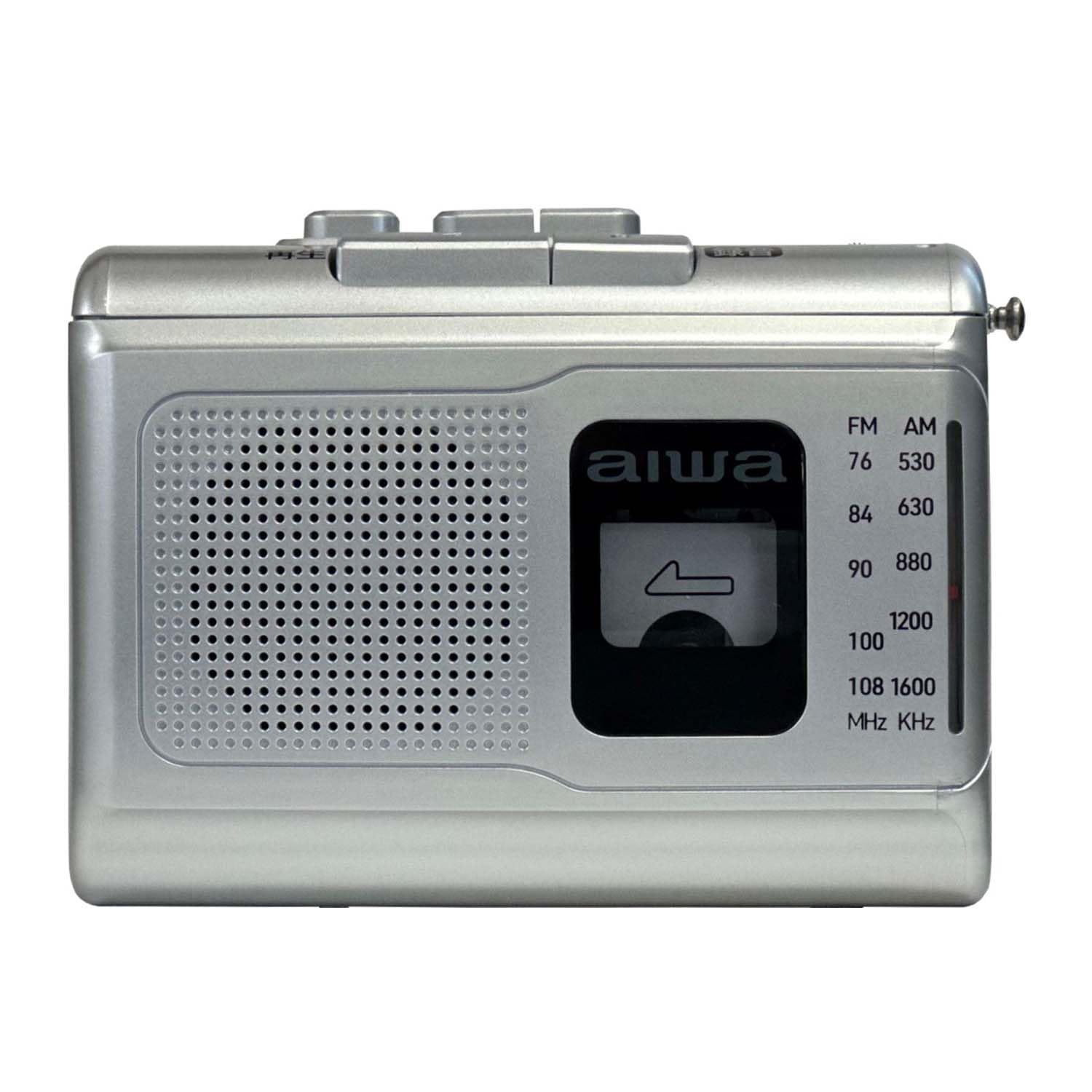 

Aiwa Portable Radio Cassette Recorder, AM/Wide FM, Silver, GAA4-PCR0001(SV)