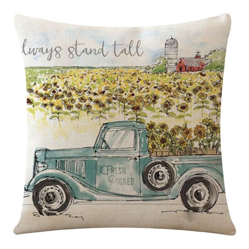 Kissenbezug Nordisch Ins Kissen Sommer Gelb Zitrone Quadratischer Druck Kissenbezug Kissen