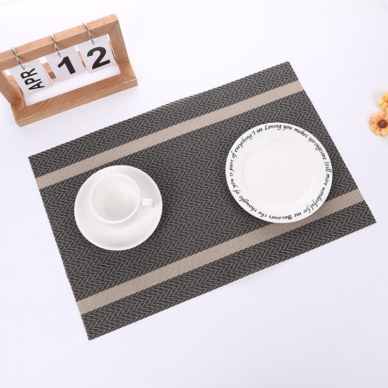 

Heat Insulating Square PVC Placemats Kitchen Anti Slip Waterproof Placemats Durable Exquisite Placemats Kitchen Accessories (brown,M) коричневий