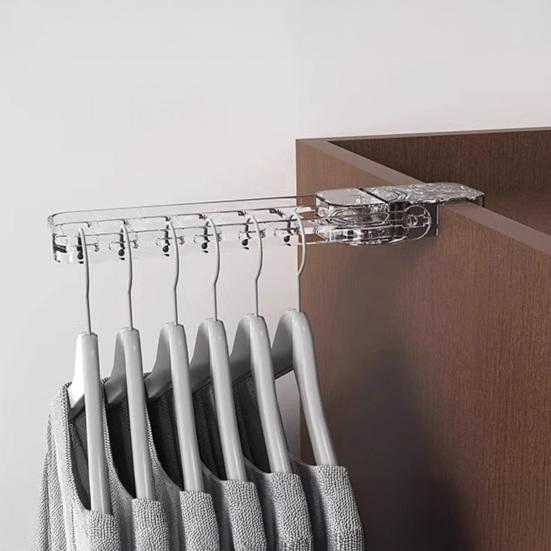 Adjustable Height Coat Hanger Strong Adsorption 5kg Load Garment Hanger Suction Cup Hook Hanger Holds 6 Clothes