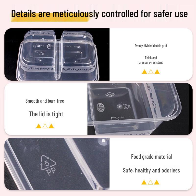 Disposable Rectangular Lunch Boxes with Lids