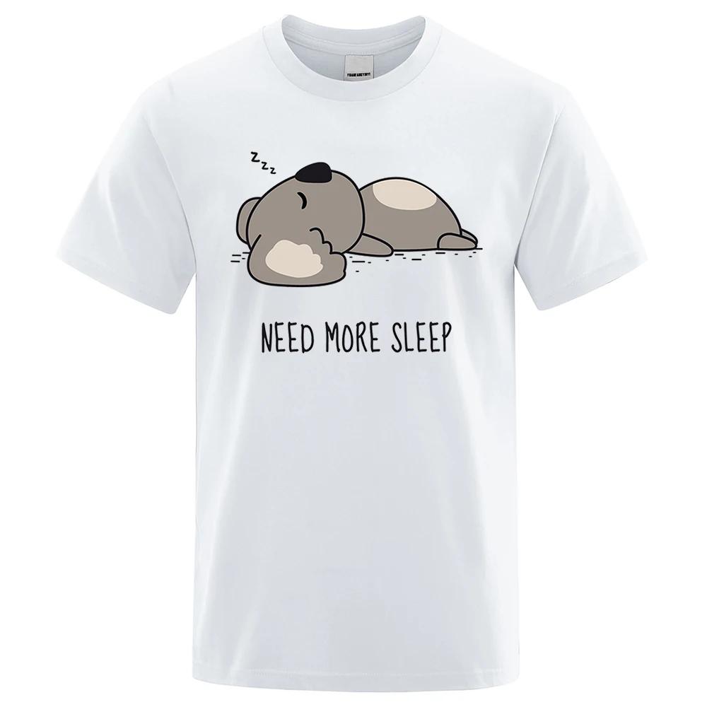Need More Sleep Cartoons Bear Men Tshirt Street Tshirts H... M