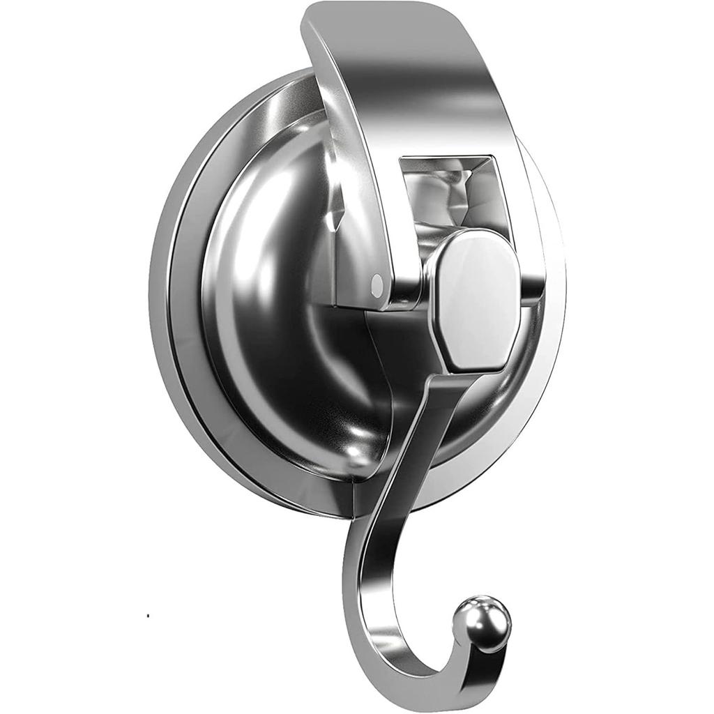 1 confezione Ganci a Ventosa Resistenti, Placcati Argento Lucidati Super Aspirazione per Cucina Bagno