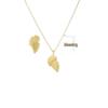 Peach Heart Spiral Tree Leaf Earrings & Necklace Set - Luxury High-End Metal Style Fashion for Women