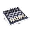 Medieval Folding Classic Chess Set With Chessboard 32 Pieces Gold Silver Magnetic Chess Portable Travel Games For Adults Kid Toy