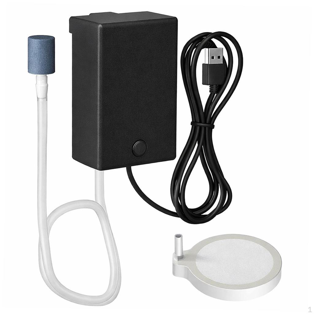 Aquarium Air Pump with USB Connection, Efficient Fan for Oxygenation, Portable Aerator Quiet ,