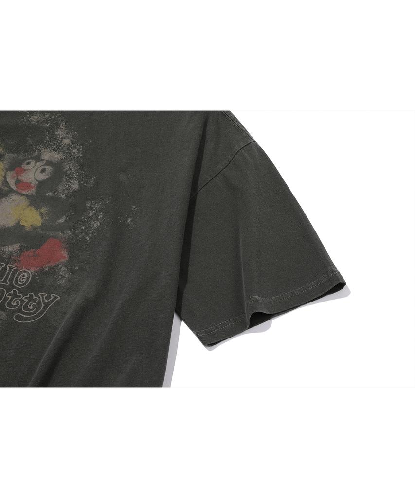 CPGN STUDIO Hello Spotty Pigment Short Sleeve T-Shirt Smoke Black
